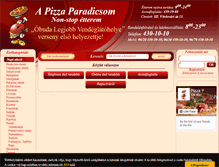 Tablet Screenshot of pizzaparadicsom.hu